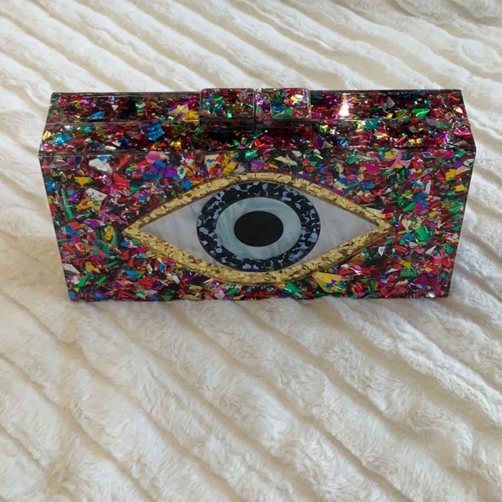 Acrylic clutch multi color